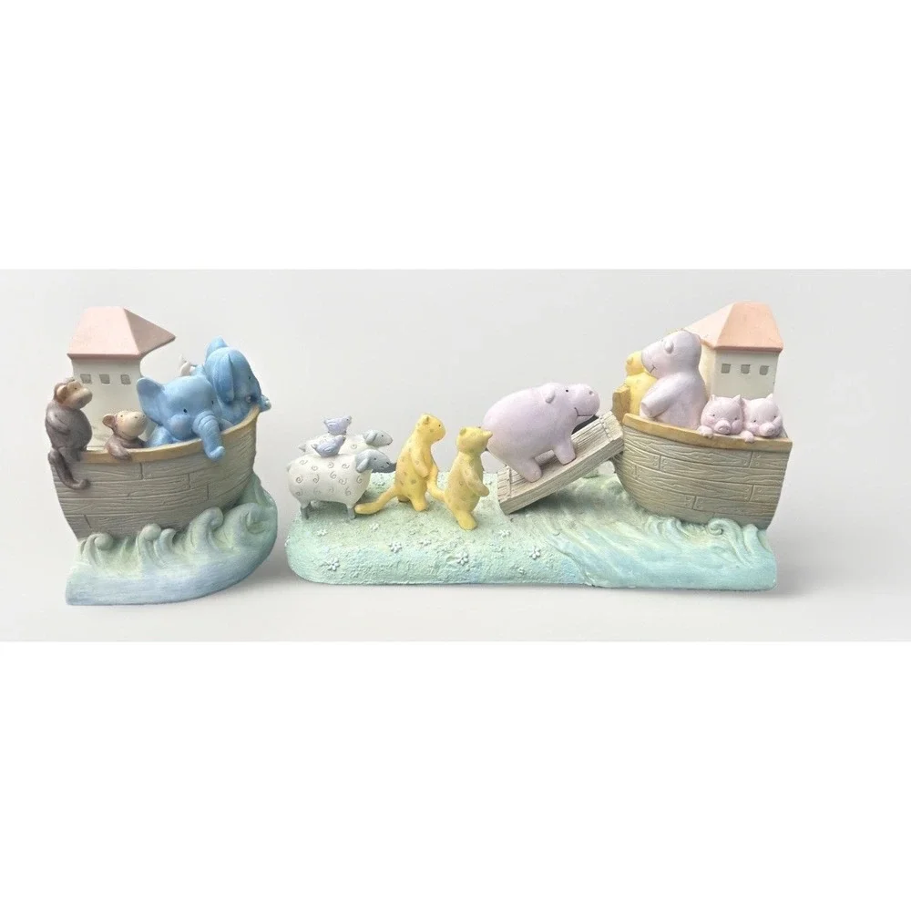 David Walker Noah's Ark Vintage Bookend by Michael And Company. Lion Sheep Boat